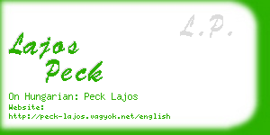 lajos peck business card